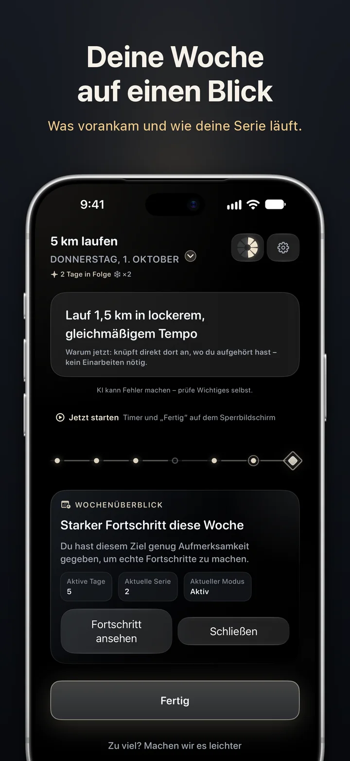 Aimora: deine Woche auf einen Blick