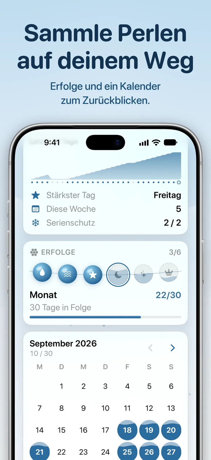 Ripply: Perlen für Meilensteine und ein Kalender der erledigten Tage