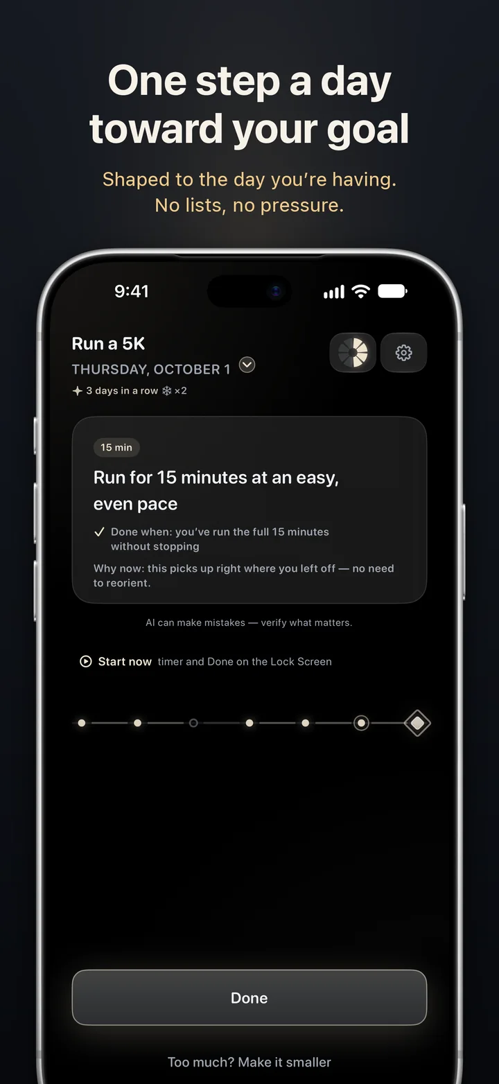 Aimora: one step a day toward your goal