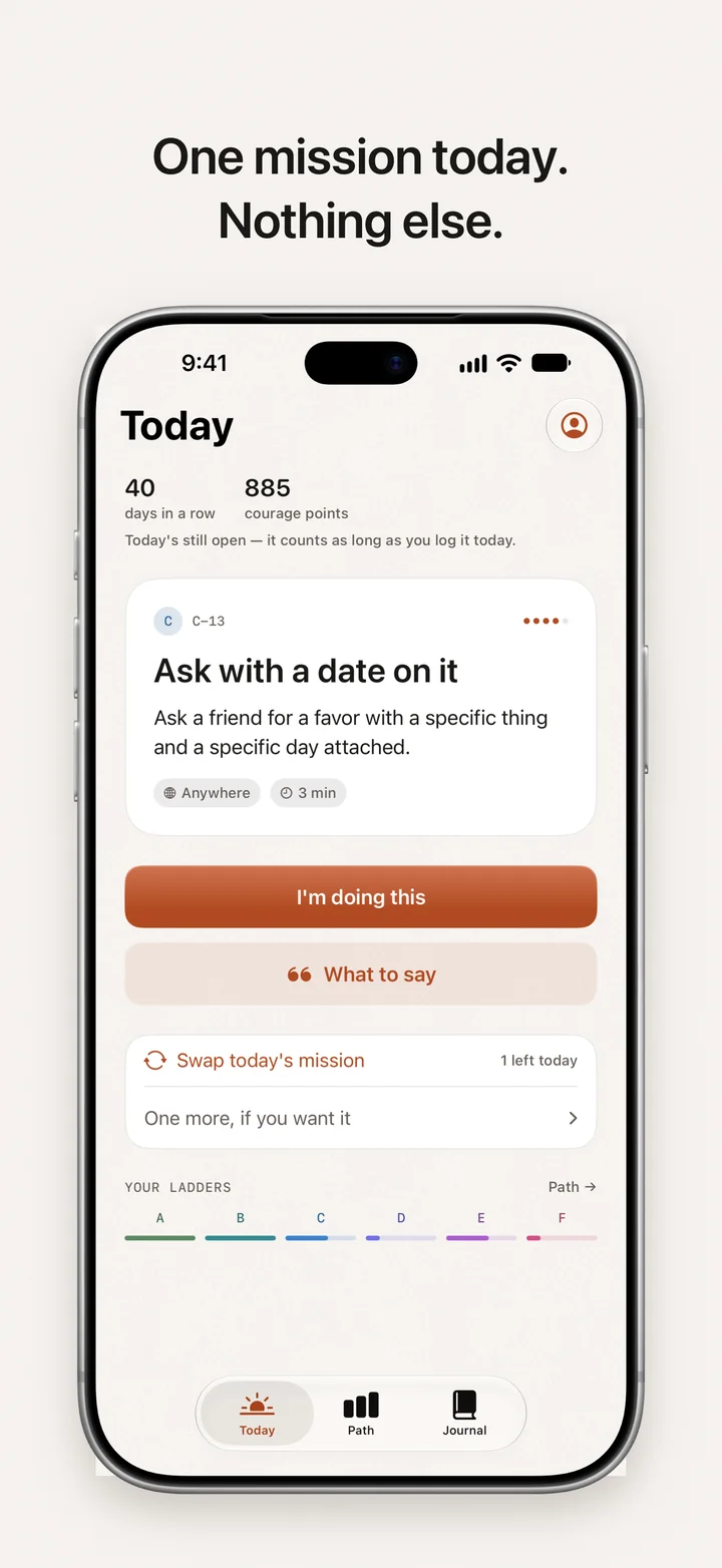 DayDare: one mission today, nothing else