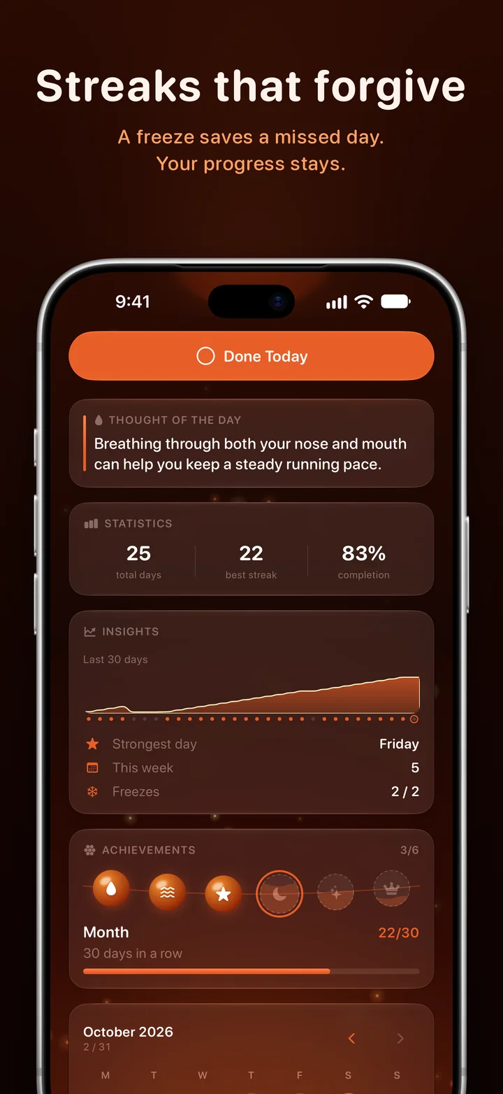Ripply: streaks that forgive