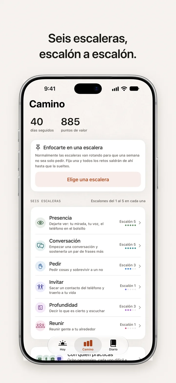 DayDare: seis escaleras, un peldaño cada vez
