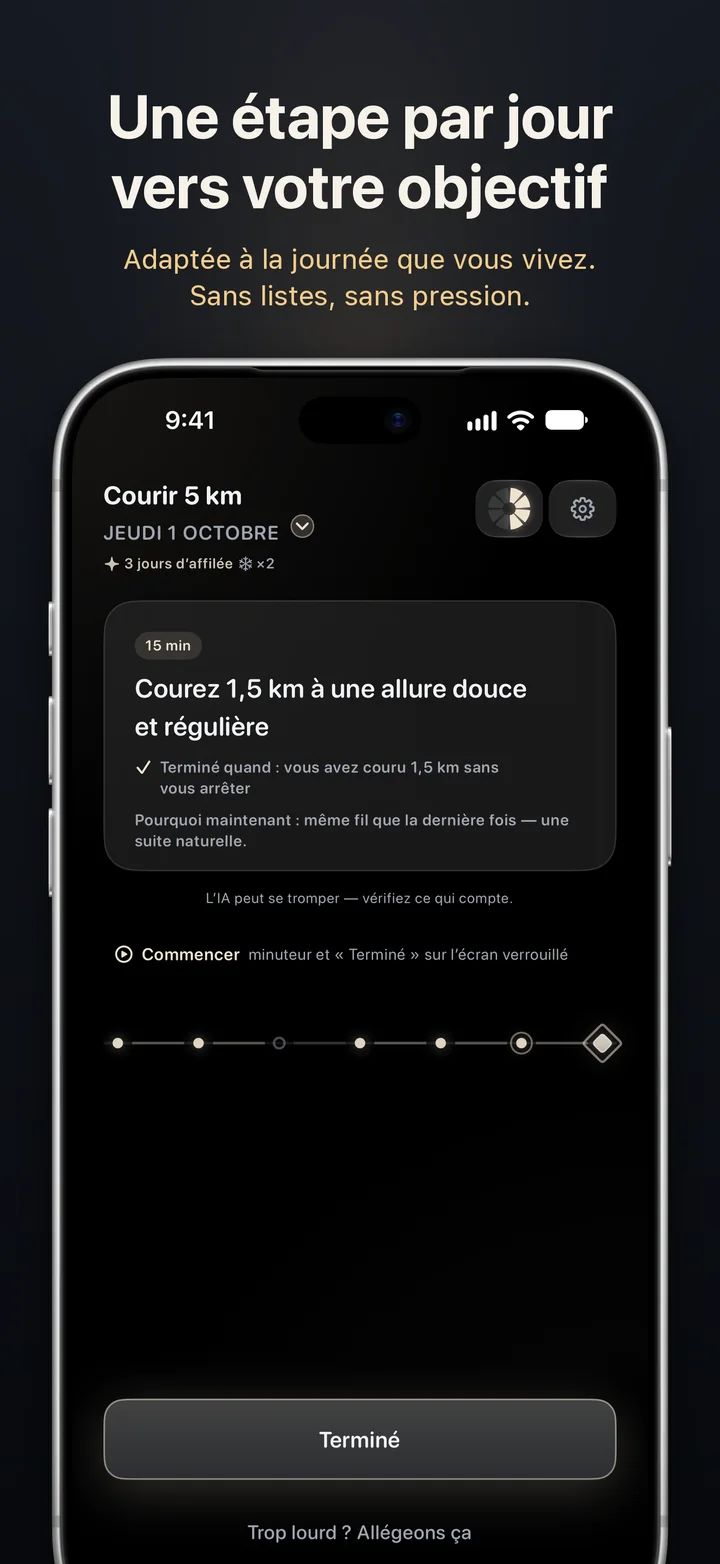 Aimora : une étape par jour vers votre objectif