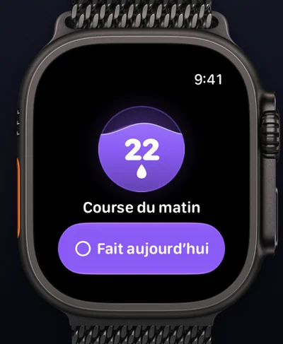 Ripply sur Apple Watch : une série de 22 jours et un bouton pour valider