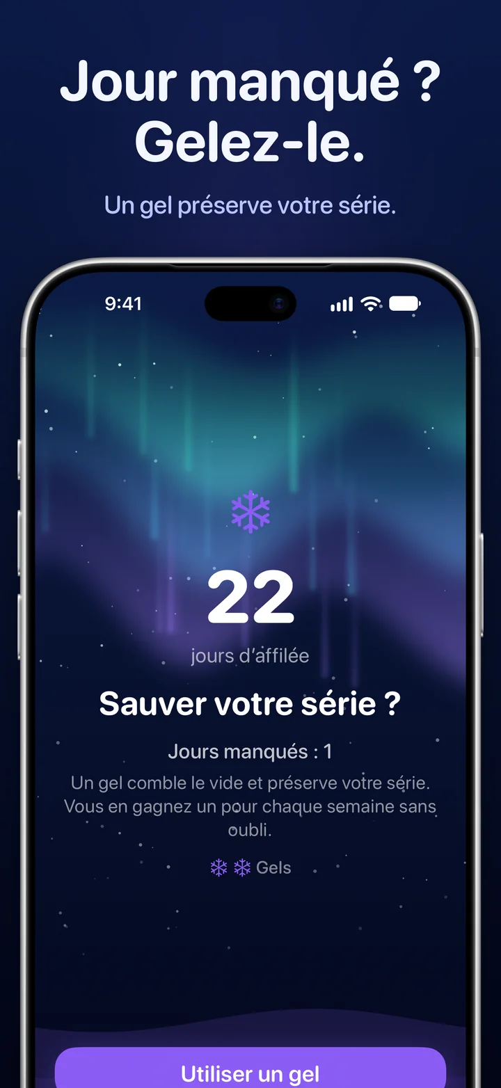 Ripply propose un gel pour sauver une série de 22 jours après un jour manqué