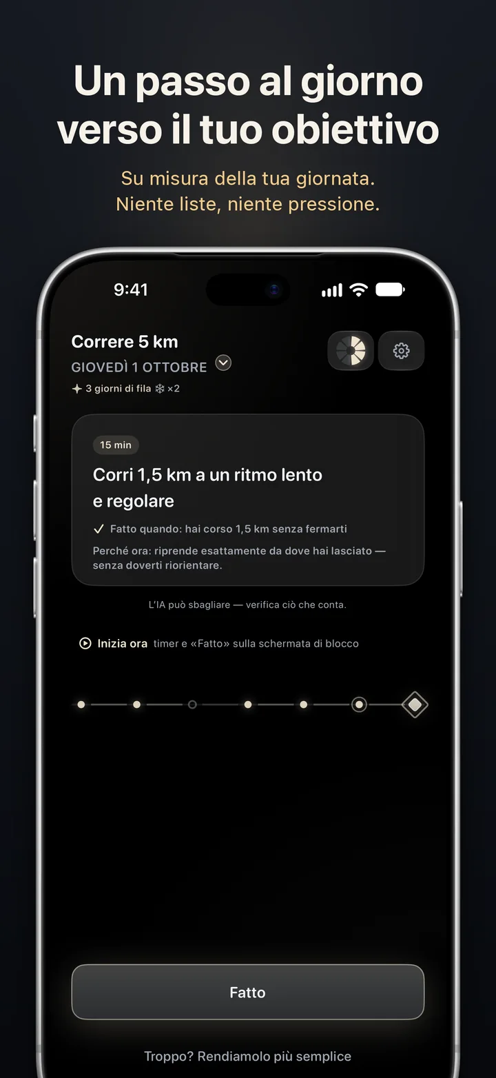 Aimora: un passo al giorno verso il tuo obiettivo