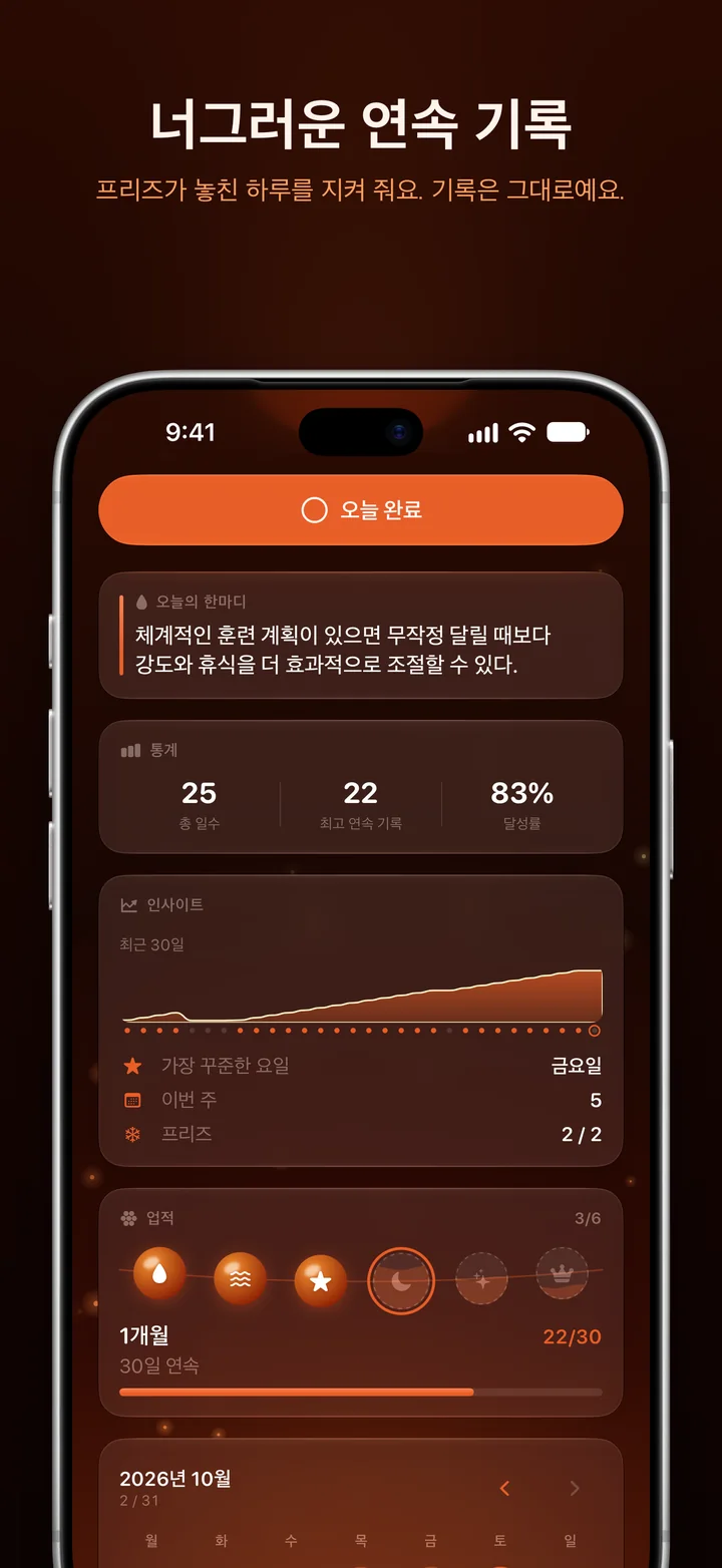 Ripply: 너그러운 연속 기록