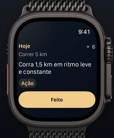 Aimora no Apple Watch: o passo de hoje com um botão para concluir