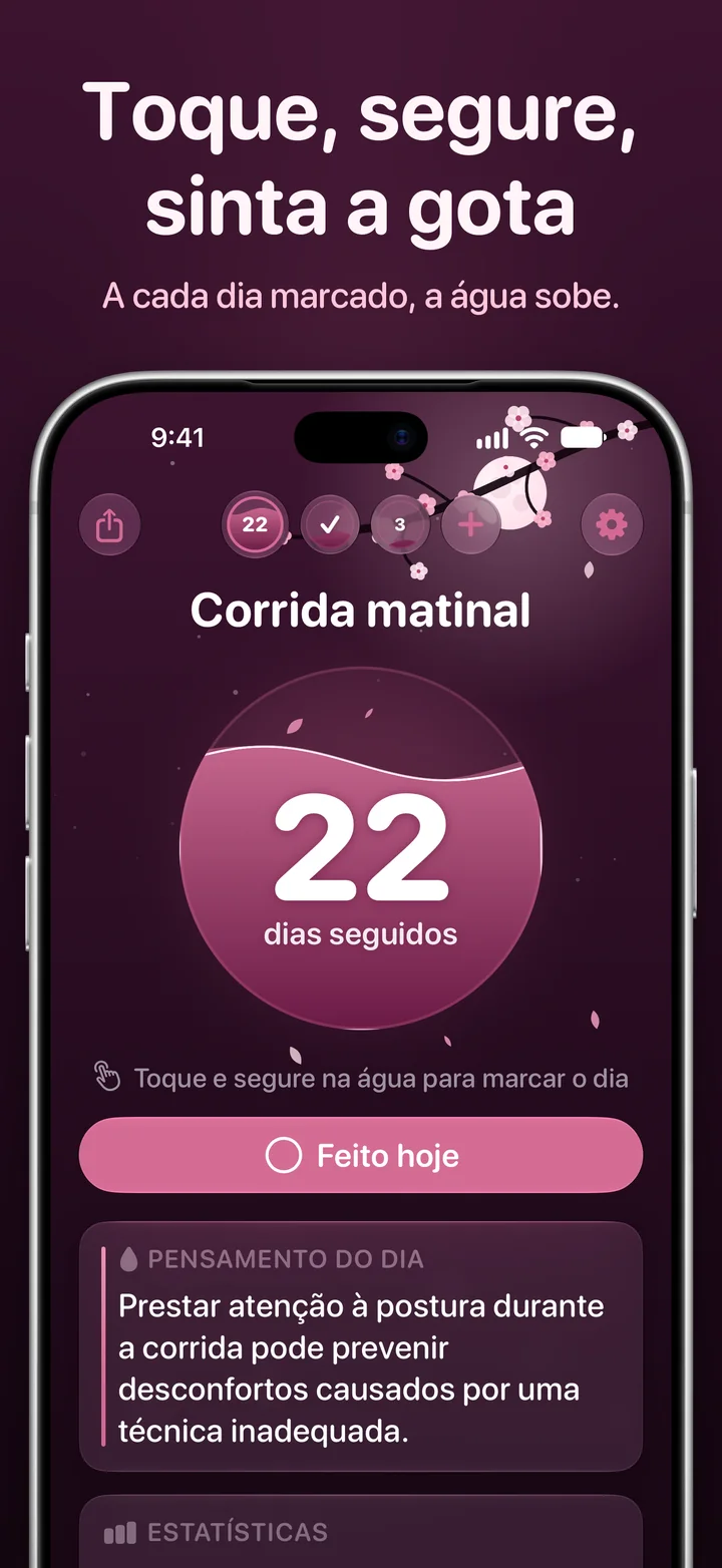 Ripply: toque e segure na água para marcar o dia
