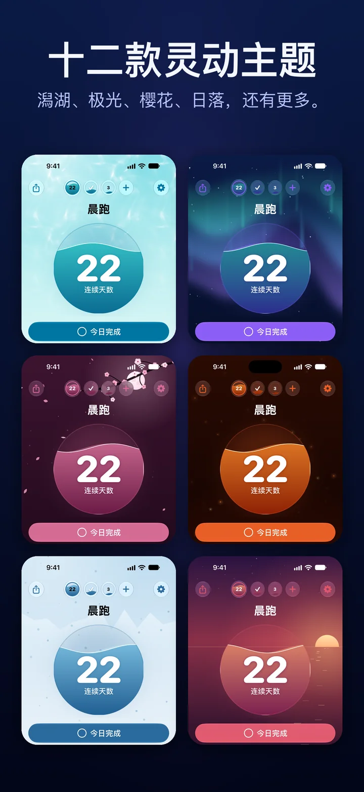 Ripply 十二款灵动主题中的六款